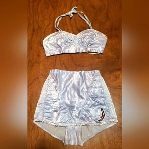 1940s Jantzen two piece swimsuit baby blue xs